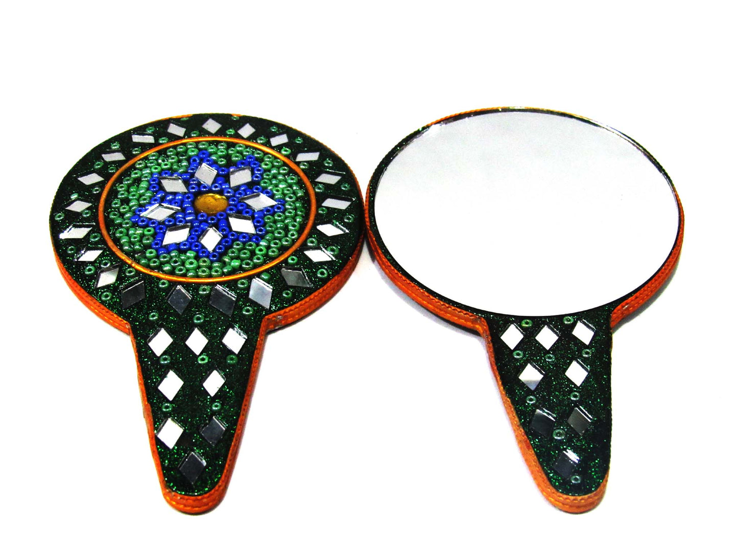 Handmade Lacquer (LAC) , Mirror And Beats Work Mirror In Set Of 2