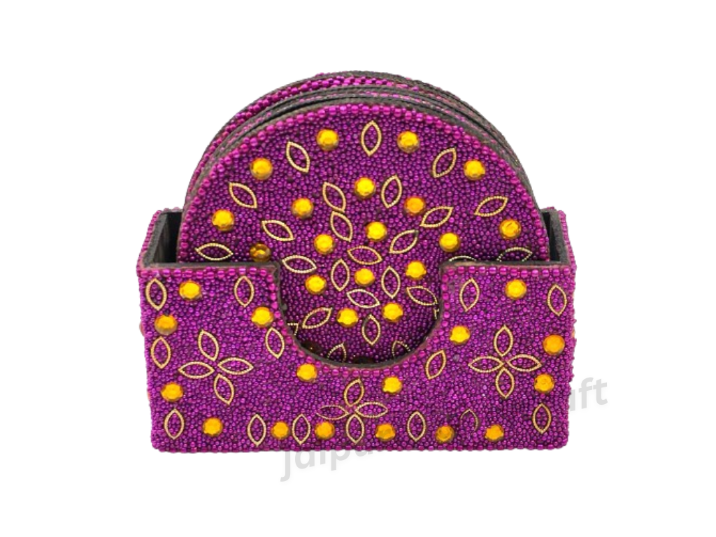 Beautifully Handmade Round Lacquer Tea Coaster