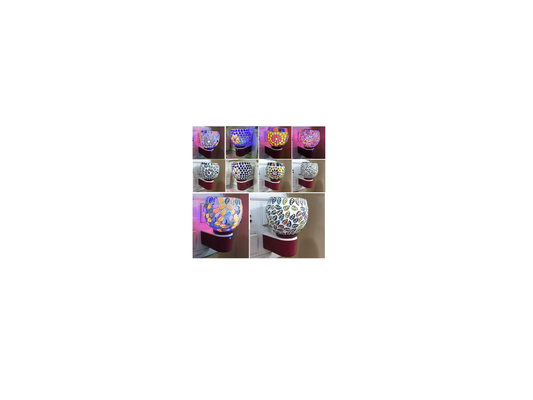 Beautiful Hand Made Glass Aroma Diffuser/Kapoor Dani Cum Night Lamp Made in India Oil Burner Camphor Diffuser & Night Lamp with Switch ON/Off Button for Heating