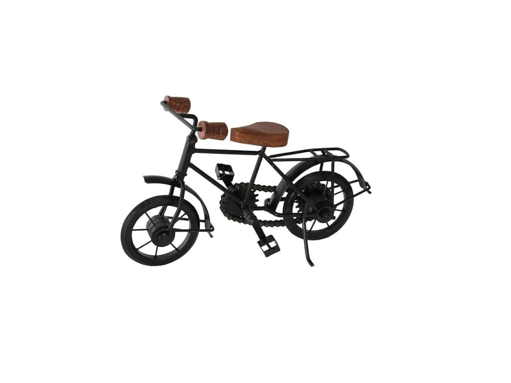 Handcrafted Metal Bicycle In Black For Home Decor