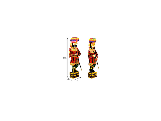 Wooden Watchman (Chowkidaar) Set For Home Decor