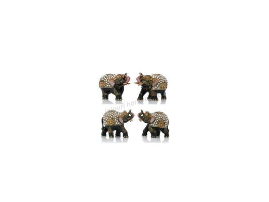 Wooden Elephant With Pearl Work