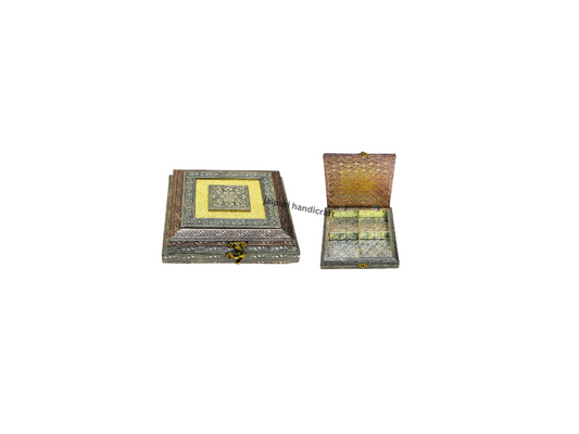 Wooden Oxidized Work Dry Fruit Box