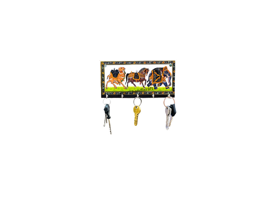 Wooden Hand Painted 6 Key Hanger For Decor