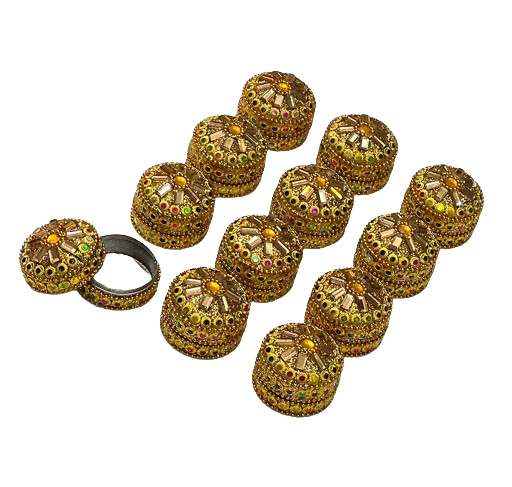 Aluminium Lacquer Sindoor , Pill And Earring Box (Set of 12), Round