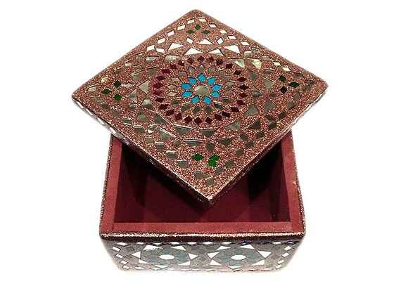 Decorative Handcrafted Lacquer Work Jewellery Box 4x4