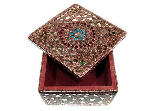 Decorative Handcrafted Lacquer Work Jewellery Box 4x4