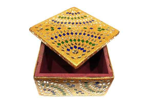 Decorative Handcrafted Lacquer Work Jewellery Box 4x4