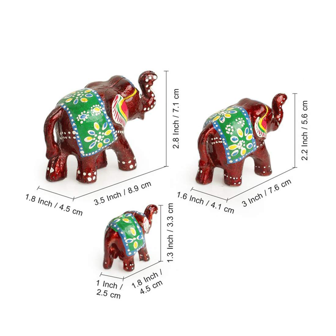 Handmade 7pc Elephant Family Set Showpiece For decorate