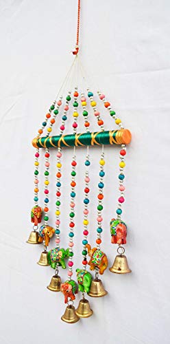 Handmade Elephant Bamboo Wind Chim Hanging
