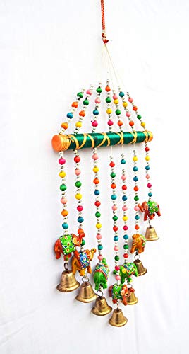 Handmade Elephant Bamboo Wind Chim Hanging