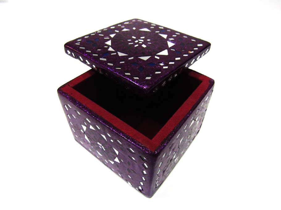 Decorative Handcrafted Lacquer Work Jewellery Box 3x3