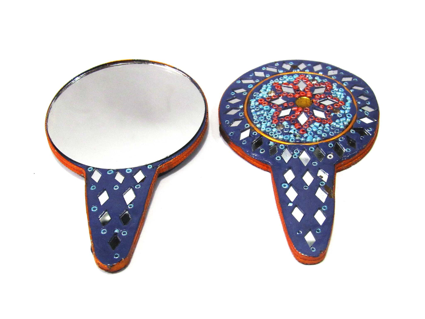 Handmade Lacquer (LAC) , Mirror And Beats Work Mirror In Set Of 2