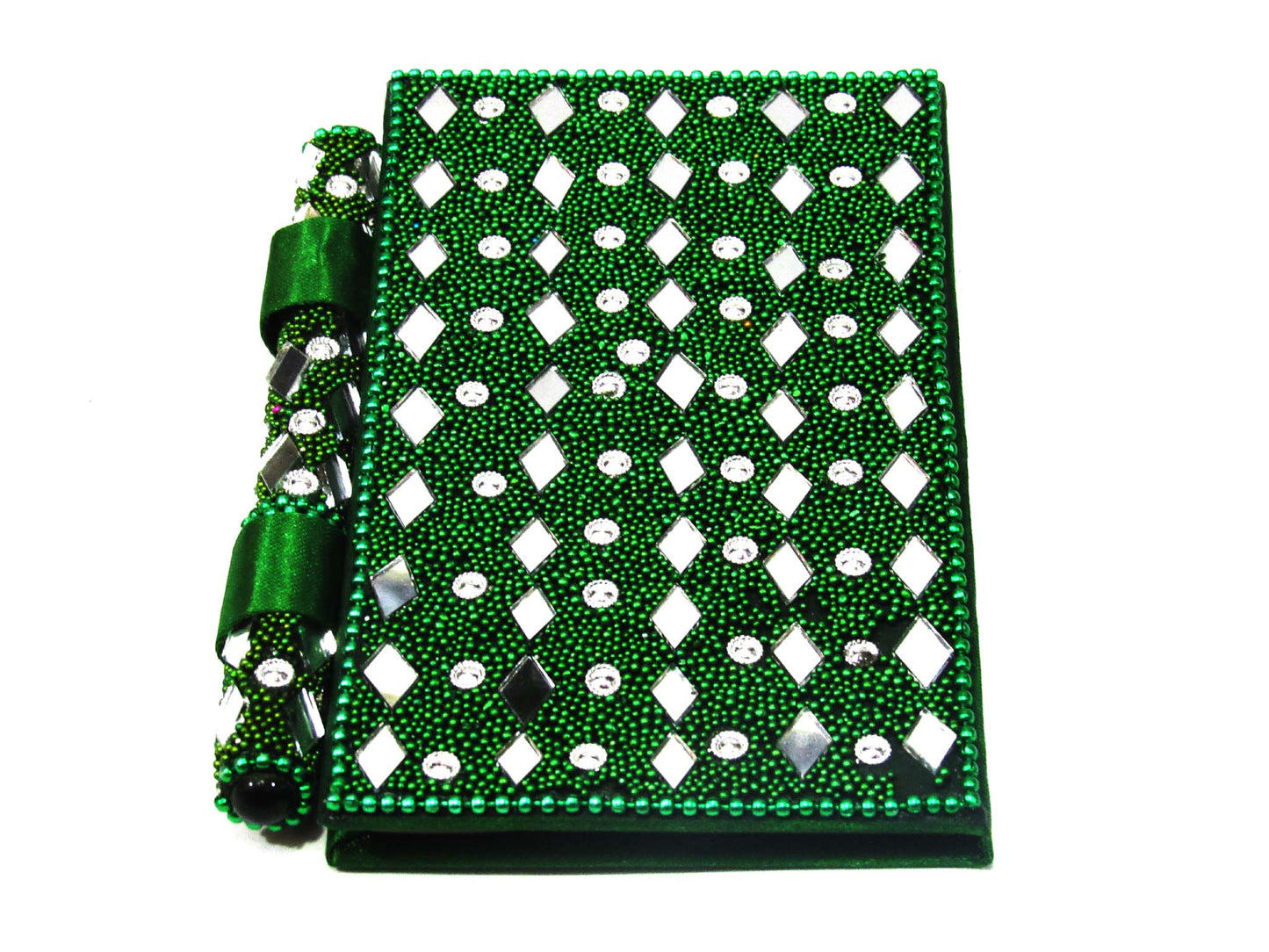 Handmade Lacquer, Mirror And Beats Work Diary With Pen For Gift And Personal Use