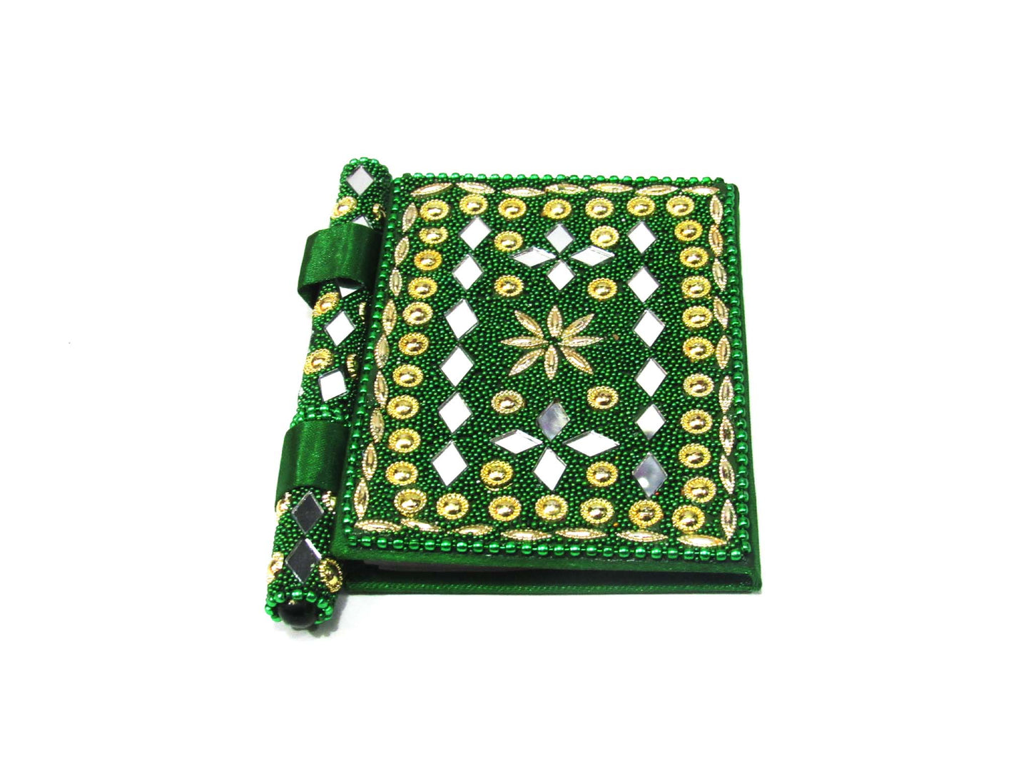 Handmade Lacquer, Mirror And Beats Work Diary With Pen For Personal Use And Gift