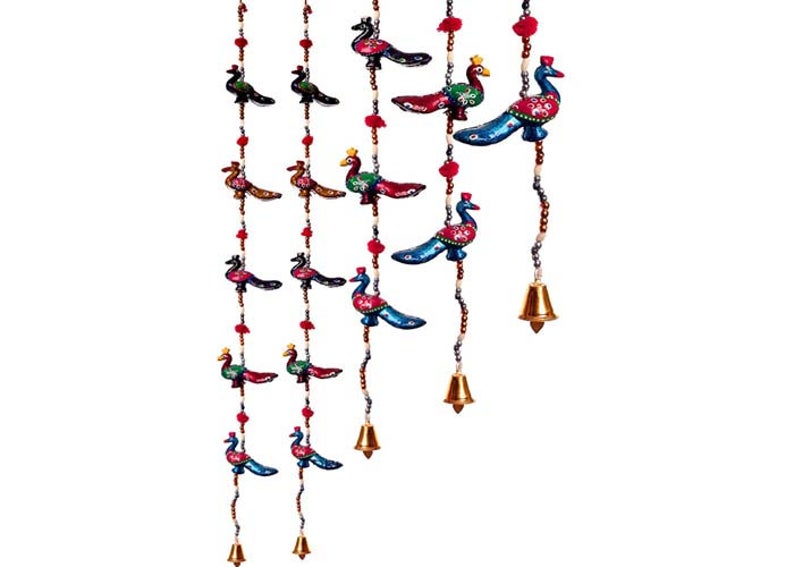 Beautifully Handcrafted 5 Pc Peacock Wall/Door Hanging For Home Decor And Giftt