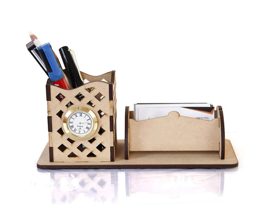 Handmade Wooden Mobile, Visiting Card & Pen Holder Stand