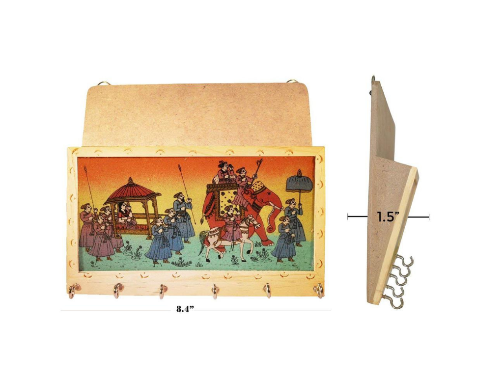 Wooden Handmade Letter & Key Holder For Decor