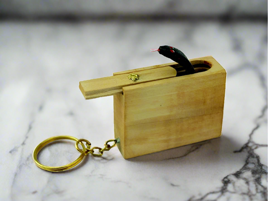 Handmade Wooden Snake Key Chain Set of 6