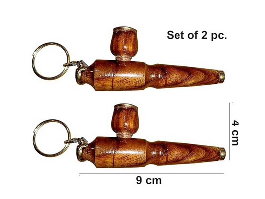 Indian Handmade Wooden Designer Cigarette Holder Key Chain
