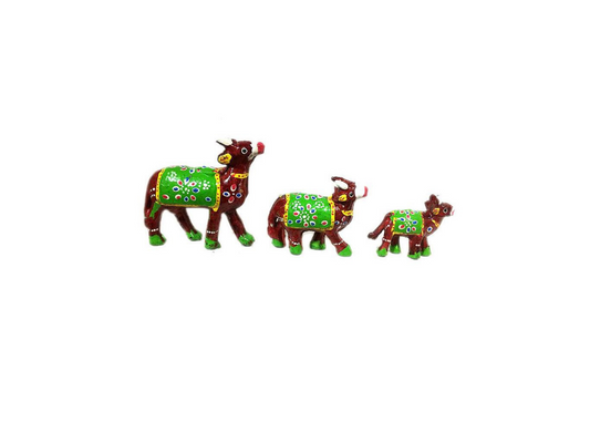 Handcrafted 3pc Cow Family Set Showpiece For decorate