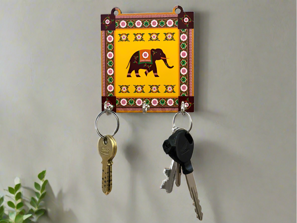 Handmade Wooden Hand Painted Key Hanger For Decor