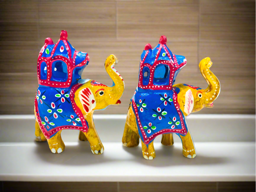 Beautiful Handmade Rajasthani Elephant Showpiece For Home Decor And Gift