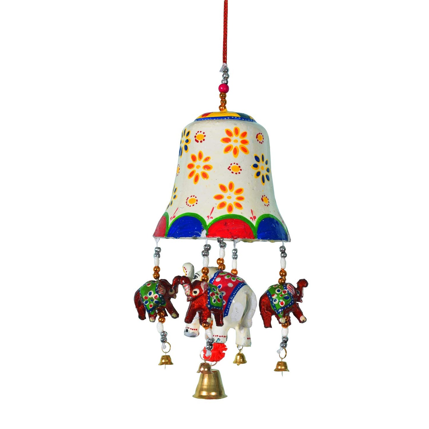 Handmade Beautiful Bell Design And Elephant Figurine Hanging