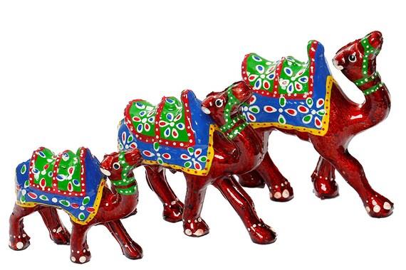Handcrafted 3pc Camel Family Set Showpiece For decorate