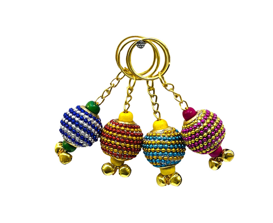 Decorative Handmade Lac Key Chain Set Of 12