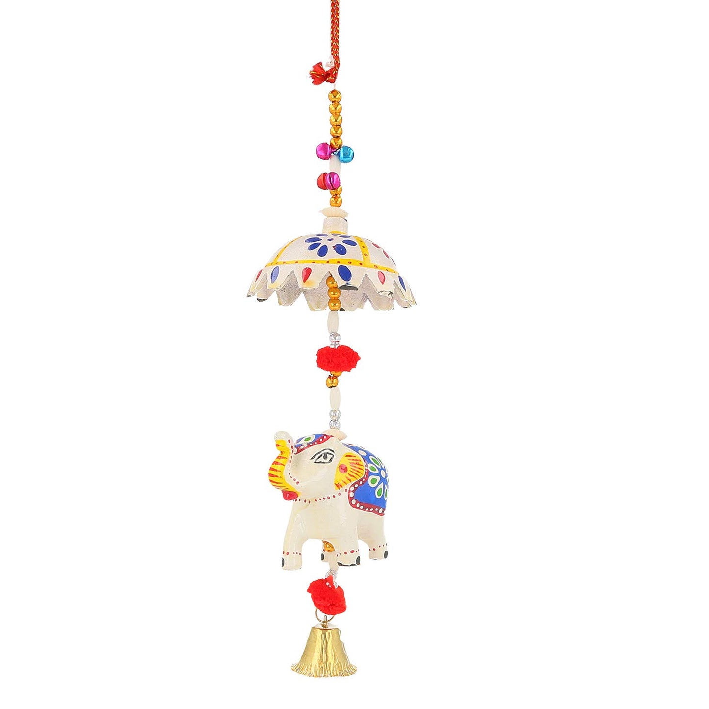 Jaipuri Handmade Umbrella With Elephant Door Hanging For Decor And Gift