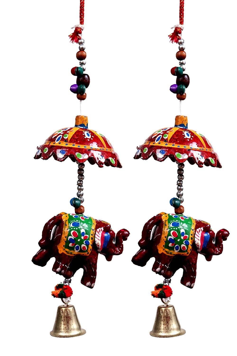Jaipuri Handmade Umbrella With Elephant Door Hanging For Decor And Gift
