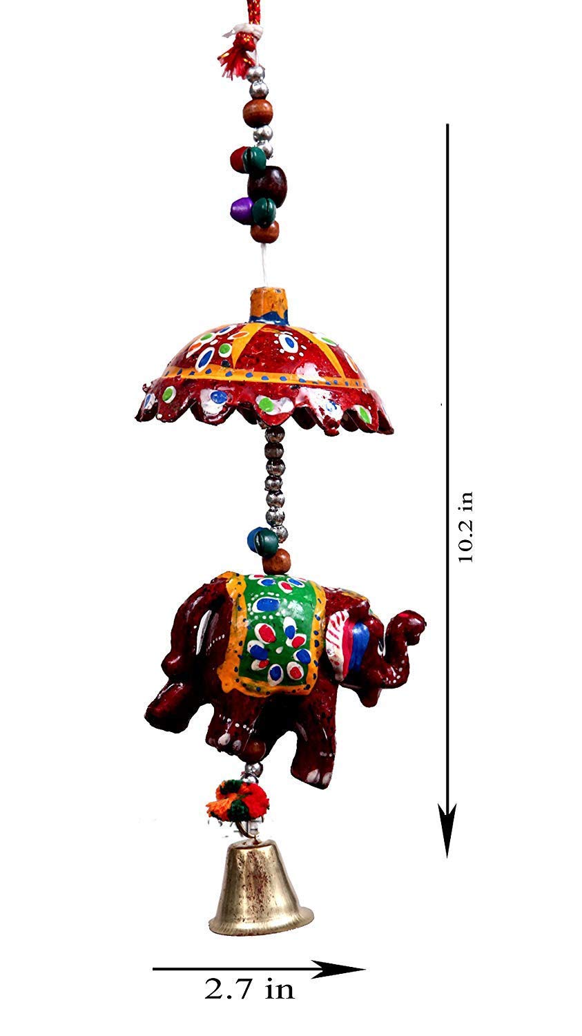 Jaipuri Handmade Umbrella With Elephant Door Hanging For Decor And Gift