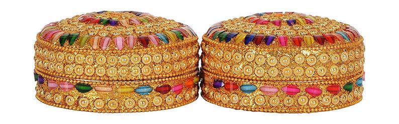 Handmade Decorative Jewellery Box in Round Shape For Home Decor And Gift