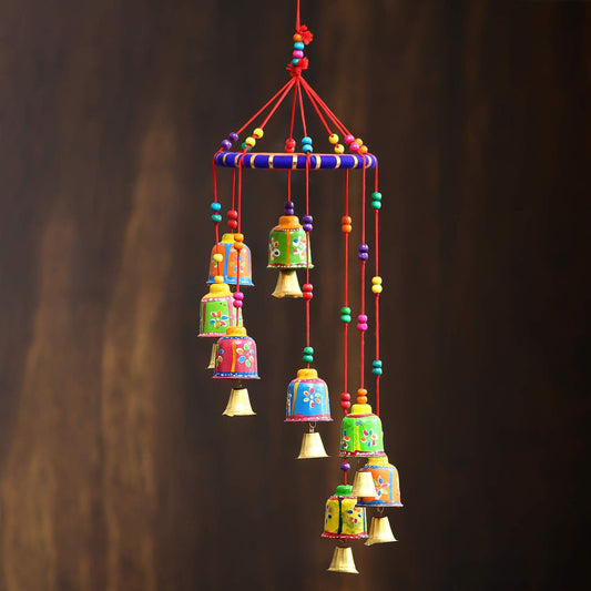 Beautifully Handmade Bell Design Door Hanging in Multi Color For Home Decor And Gift
