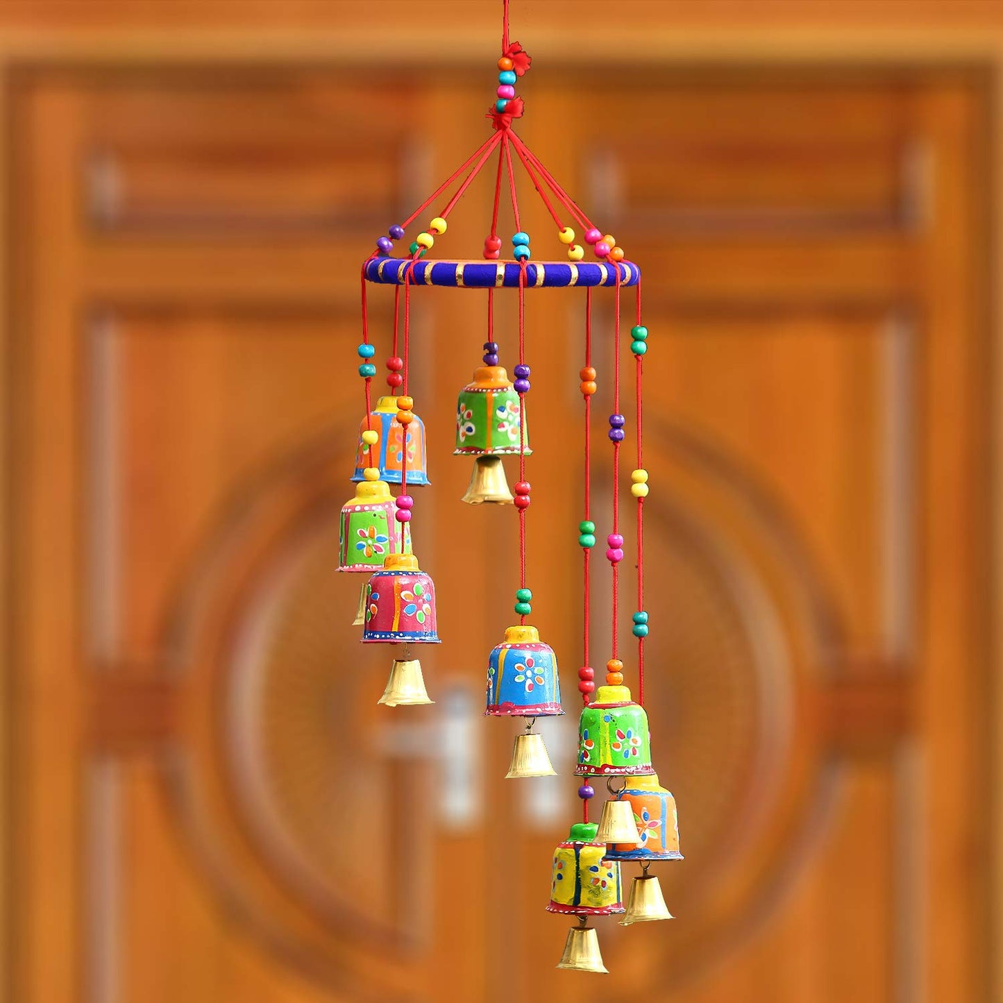 Beautifully Handmade Bell Design Door Hanging in Multi Color For Home Decor And Gift
