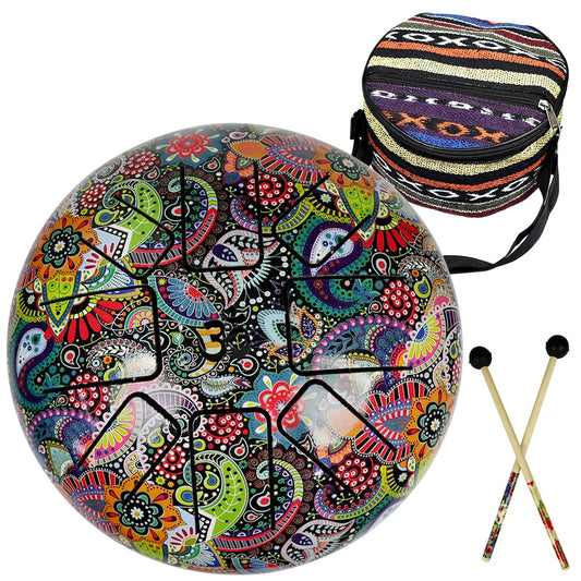 Indian Handmade Beautifull 8 Nodes Steel Musical Drum