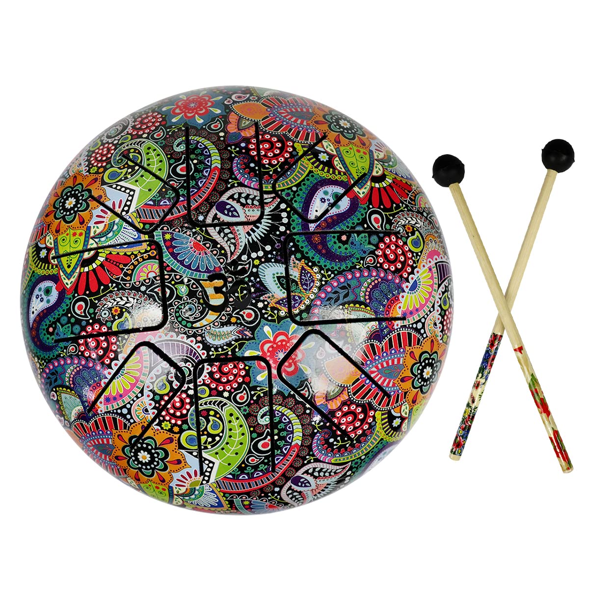 Indian Handmade Beautifull 8 Nodes Steel Musical Drum