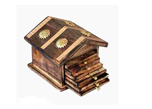 Wooden Hut Shape Coaster for Home Kitchen and Dinning Coffee Tea Coaster