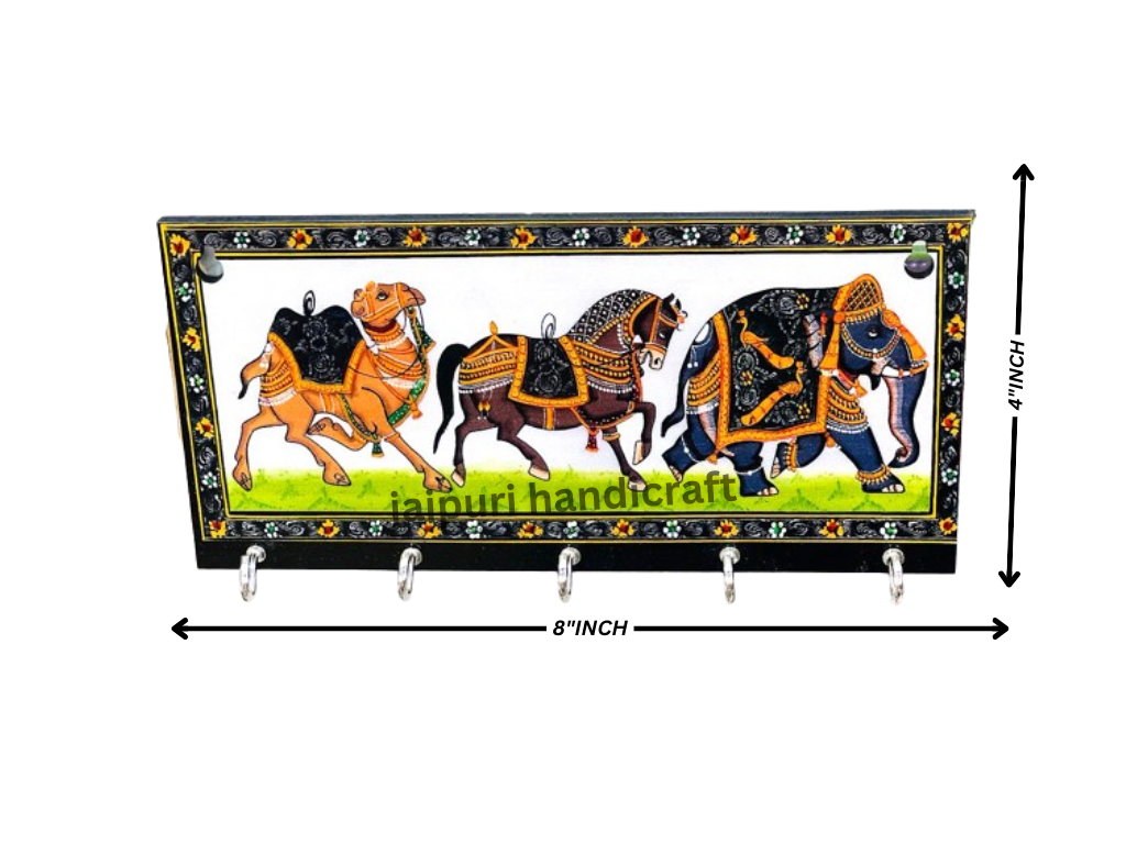 Wooden Hand Painted 6 Key Hanger For Decor