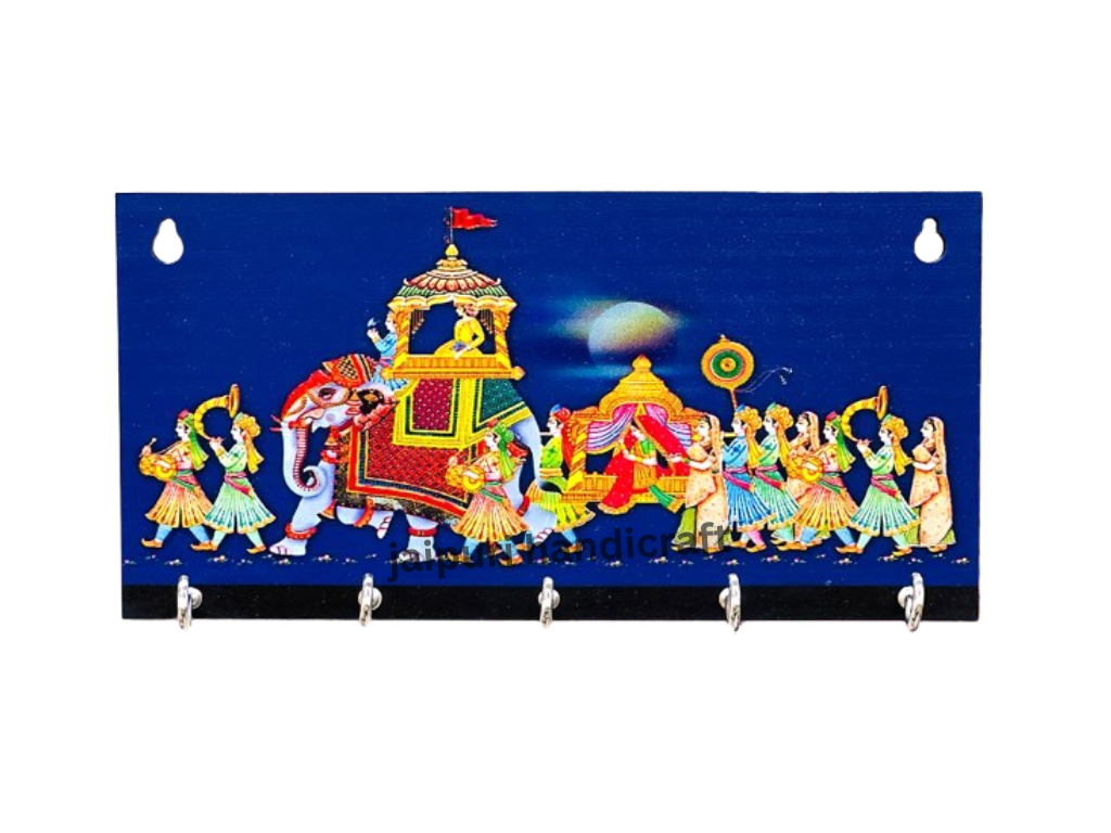 Wooden Hand Painted 6 Key Hanger For Decor