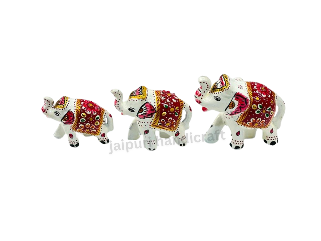 Handmade 3pc Set Elephant Family Set For Decor