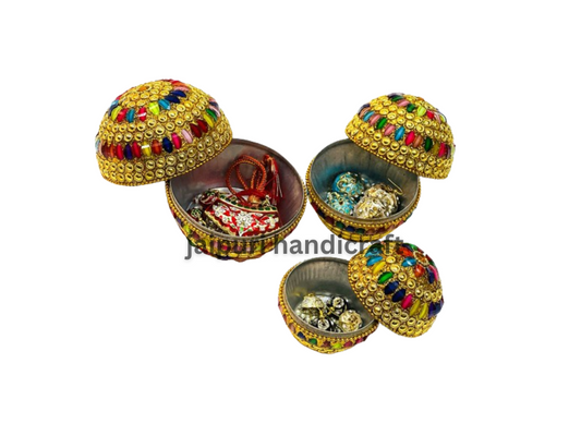 Beautiful Handmade 3pc Set Lacquer Work Jewellery Box For Decor