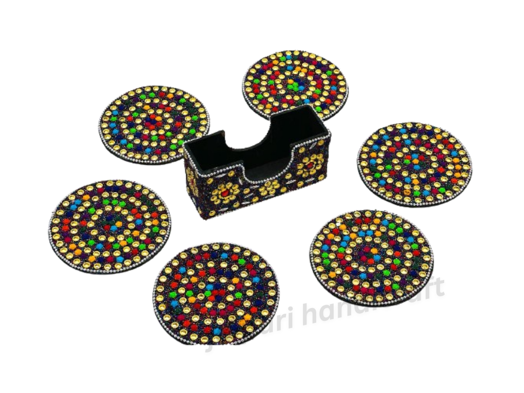 Beautifully Handmade Round Lacquer Tea Coaster