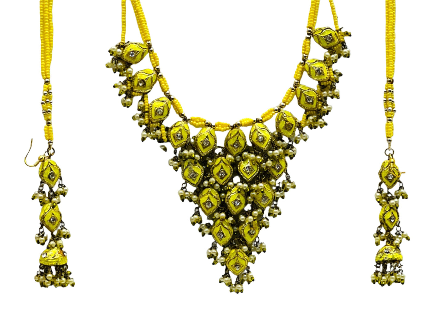 Handmade Lacqure Meenakari Work Jewellery Set