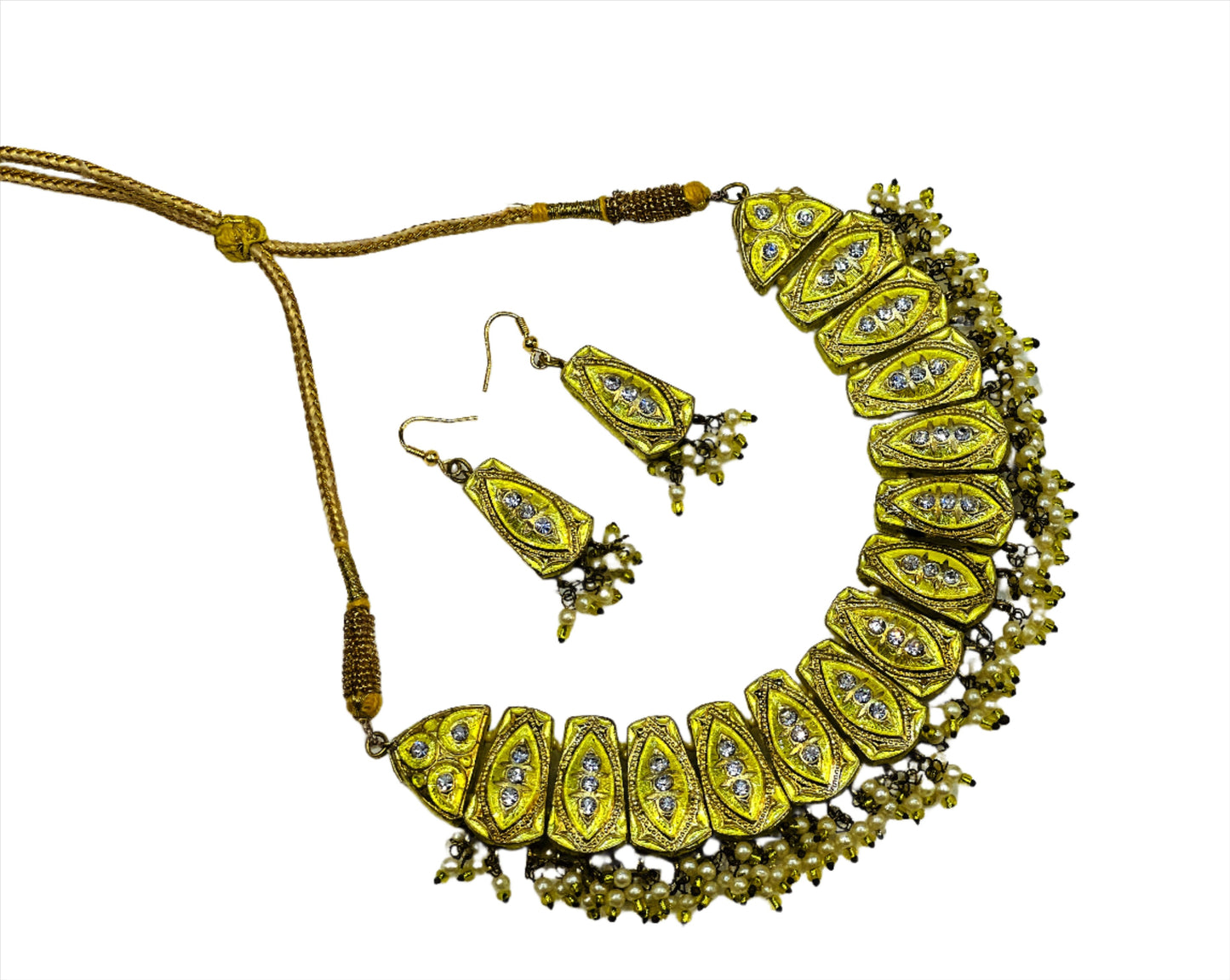 Handmade Lacqure Meenakari Work Jewellery Set