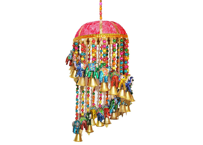 Handmade Beautiful 16 Elephant Umbrella Design Wall And Door Hangings