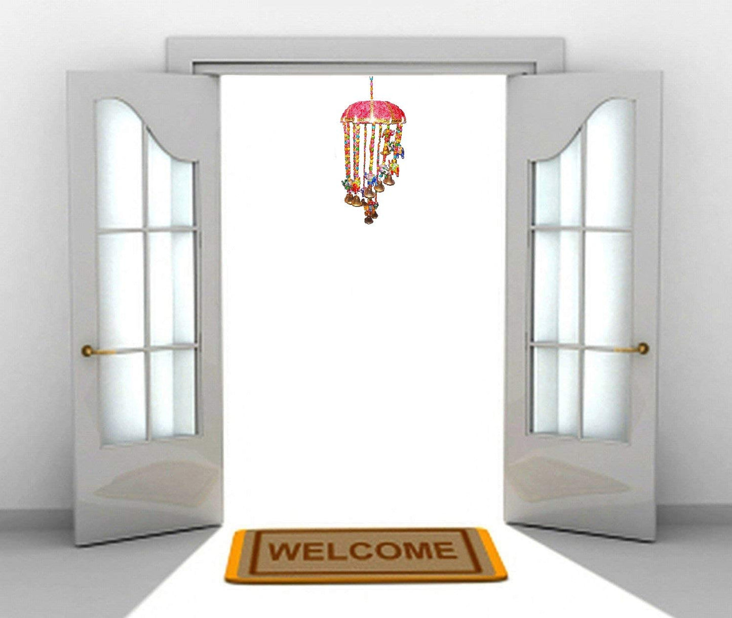 Handmade Beautiful 16 Elephant Umbrella Design Wall And Door Hangings