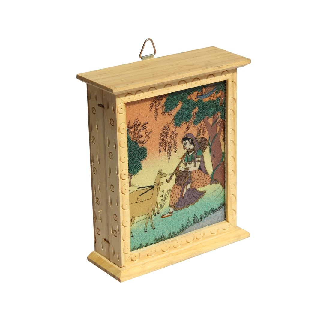 Handcrafted Wooden 4 Key Holder In Wardrobe Design