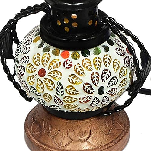 Indian Handmade Wooden & Iron Beautiful Electric Lamp